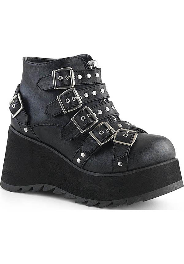 Black Demonia Scene-30 Platform Ankle Boots - Preorder Available