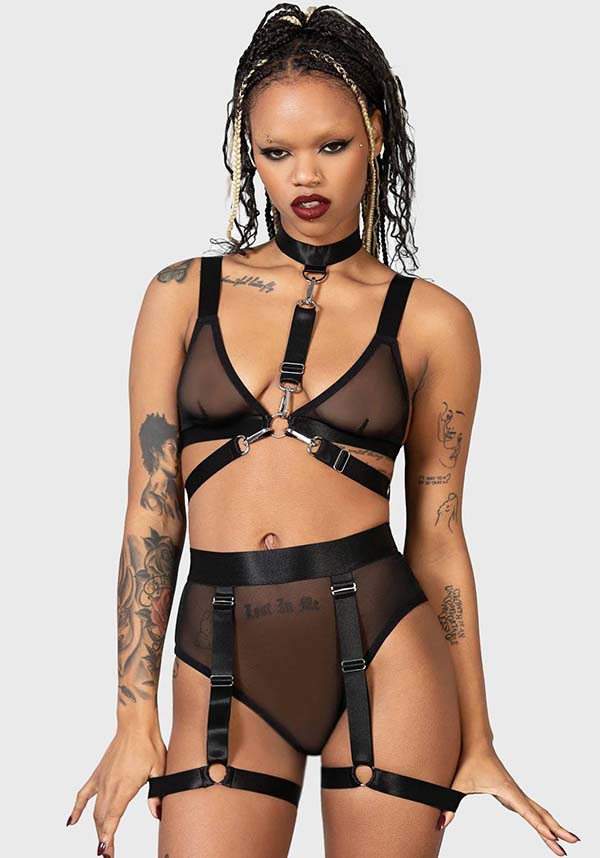 Stunning Tangled Soft Stretch Mesh High-Waisted Panty