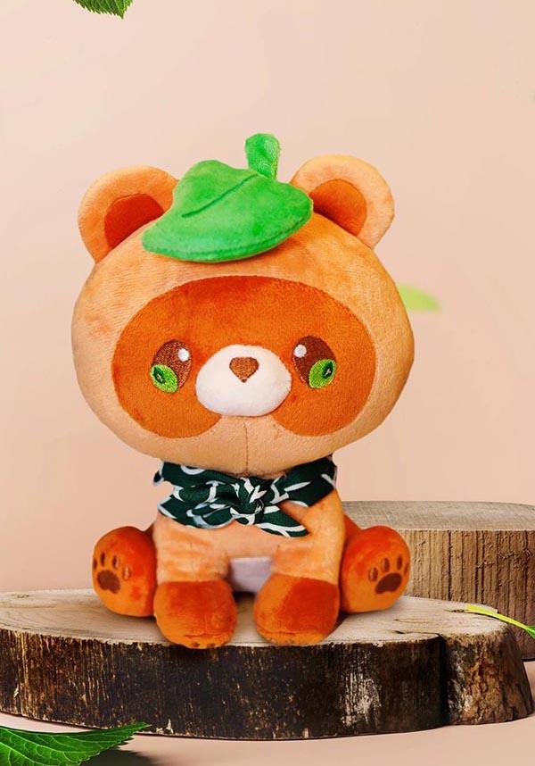 Soft Pon Plush - Poko the Tanuki with Detachable Leaf