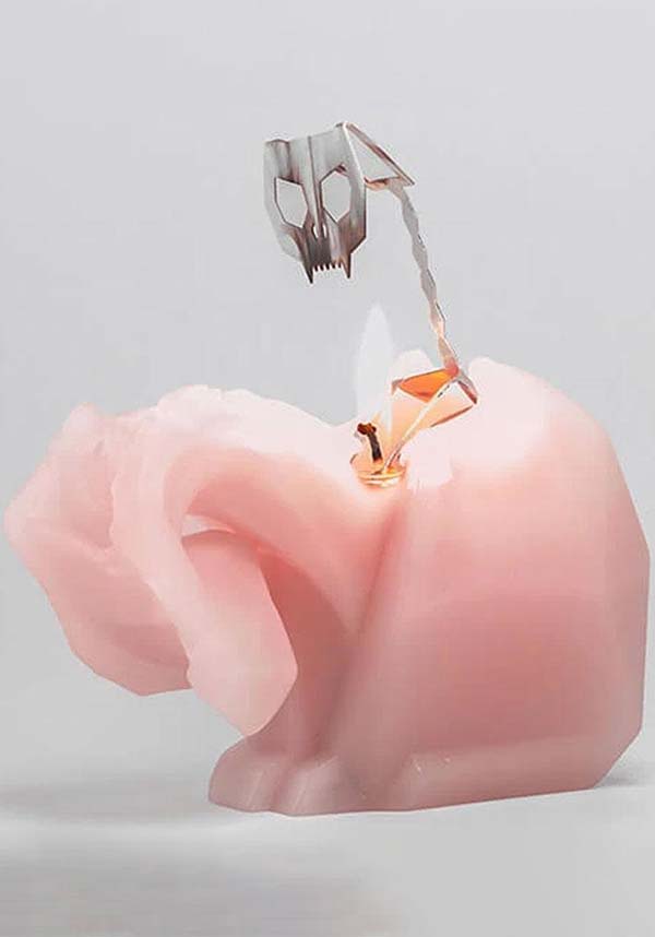 Pink Kisa Cat-Shaped Decorative Candle for Thoughtful Gifting