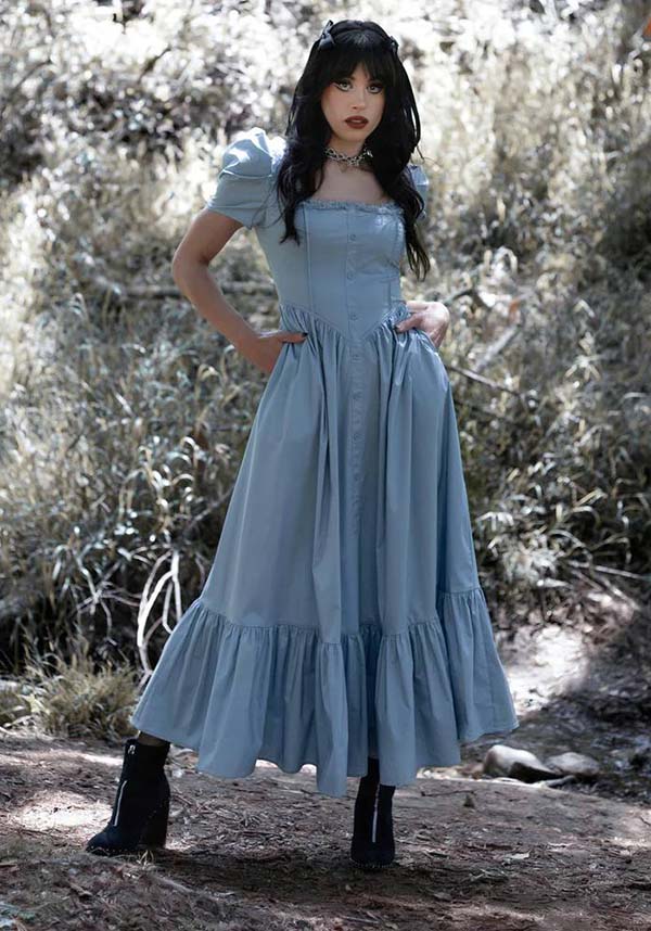Pastel Blue Gothic Lace Provence Dress by Lively Ghosts