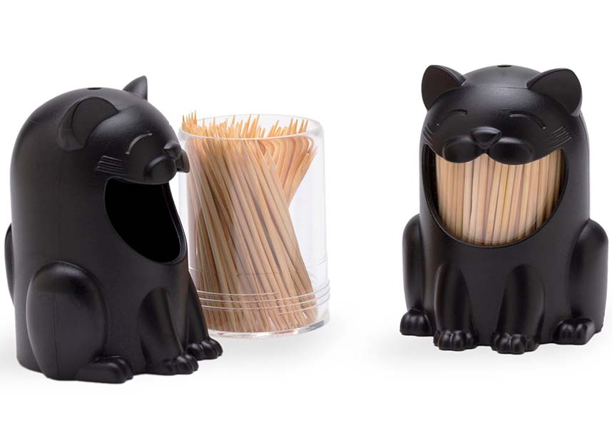 Cute Grinning Kitty Toothpick Dispenser by Peleg Design
