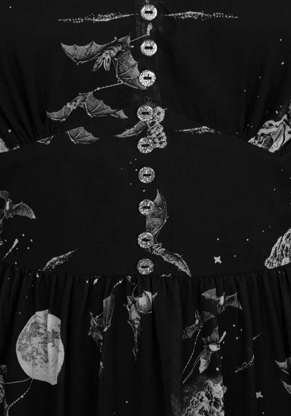 Hell Bunny's Celestial Mini Dress with Star Sign Graphics