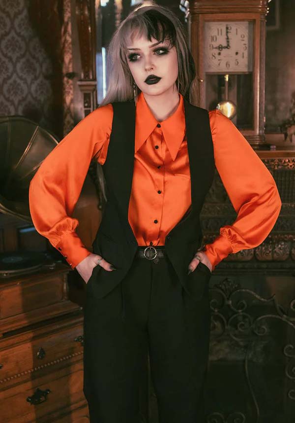 Lively Ghosts' Fashionable Jigsaw Black Vest for the Stylish