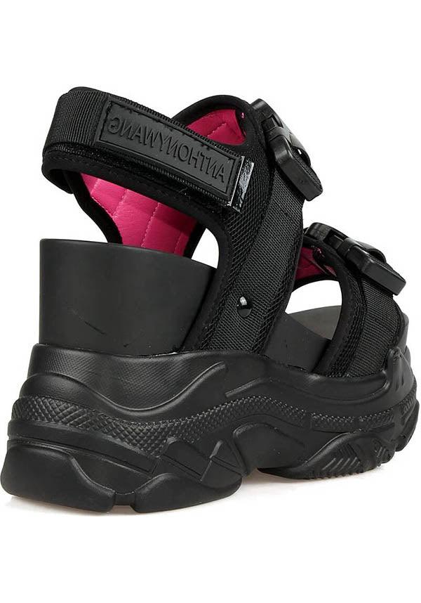 Black Peach 02 Platform Sandals - Statement-Making Fashion Footwear