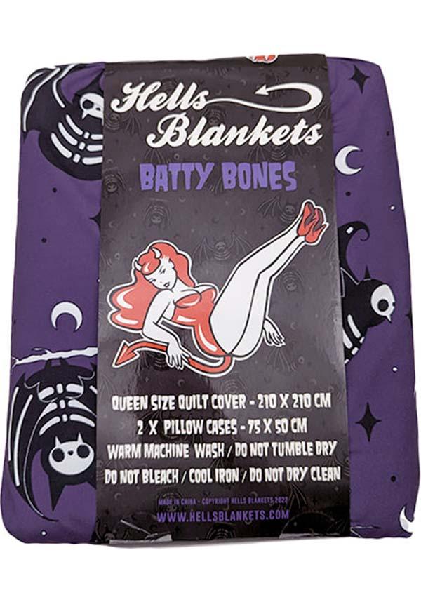Batty Bones King-Size Quilt Set for Mystical Dreamers