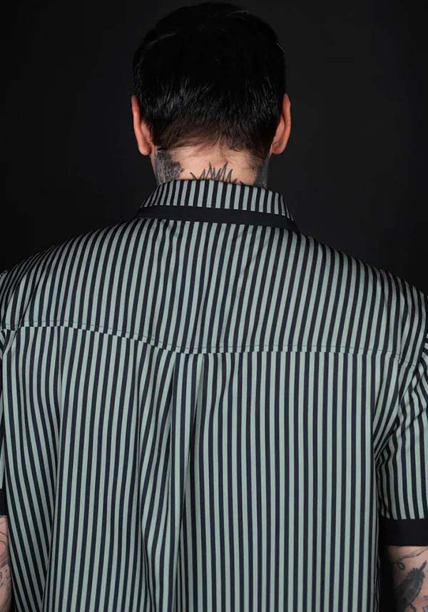 London Fog Men's Striped Button - Down Casual Shirt by Lively Ghosts