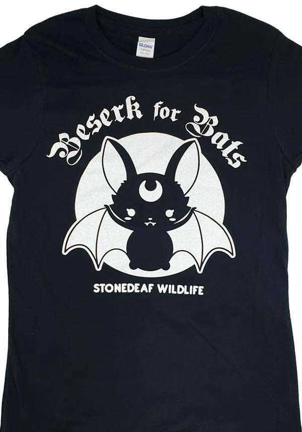 STONEDEAF CHARITY - Beserk for Bats Ladies Fitted T-Shirt