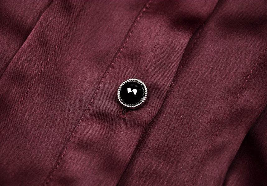 Stylish Red Wine Diamond Women's Top - Ideal for Corporate Look