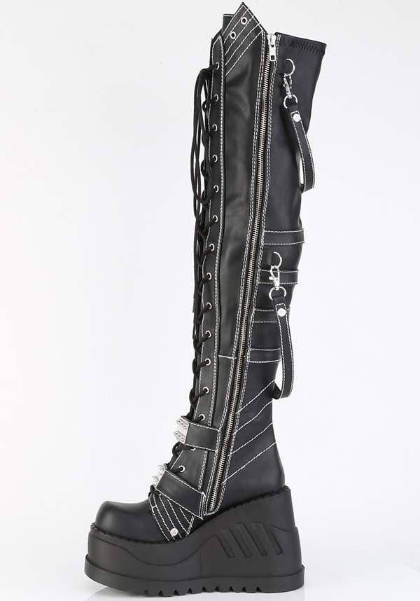 Black Stomp-310 Platform Boots - Preorder Now!