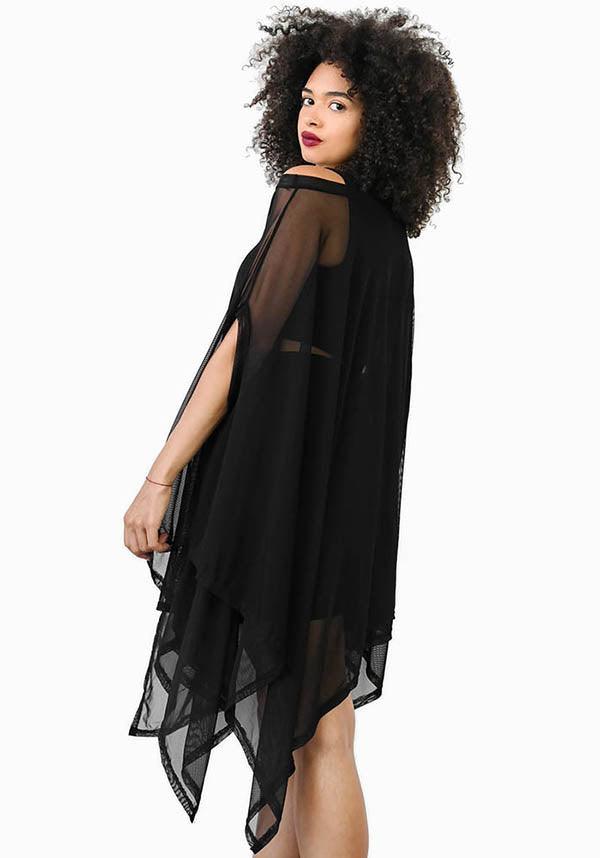 Oversized Mesh Rhiannon Flowing Tunic Top for Summer