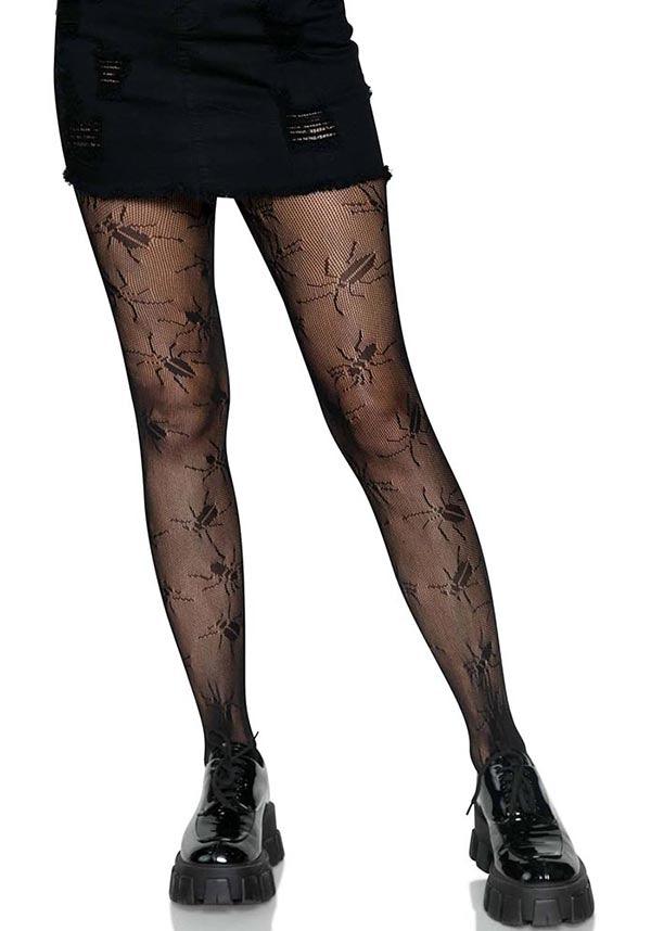 Leg Avenue Beetle Patterned High - Quality Breathable Net Tights