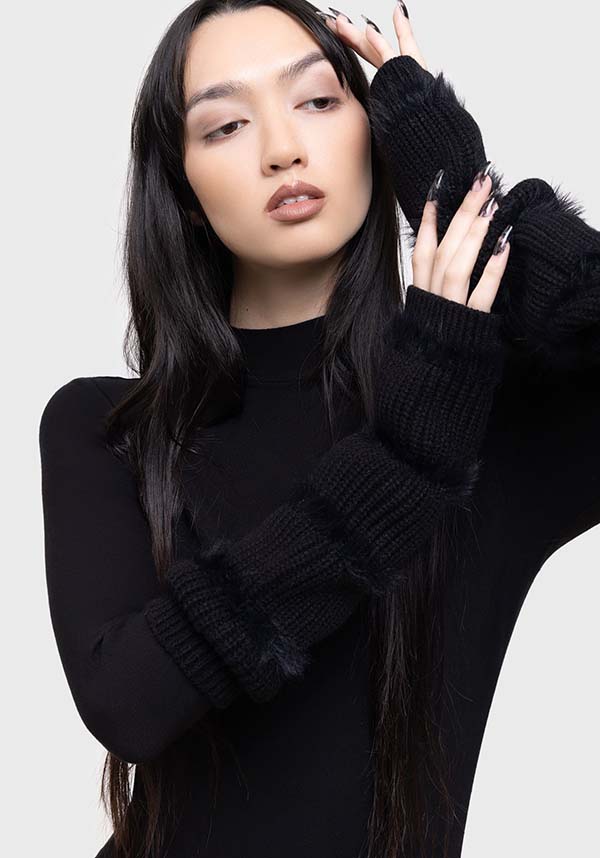 Striped Night Arm Warmers - Cozy and Stylish Knit Arm Accessories