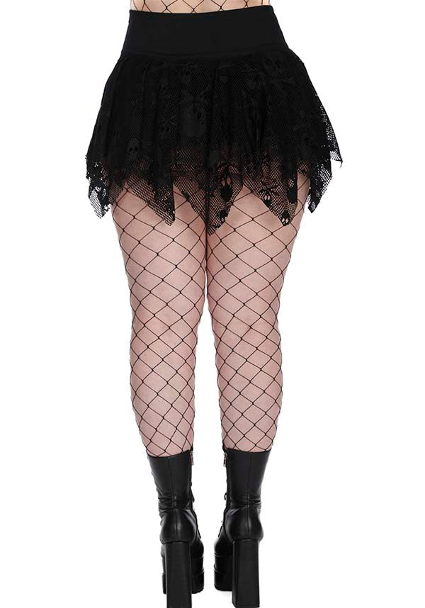 Banned Alternative's Black Miss Misery Edgy Mini Skirt