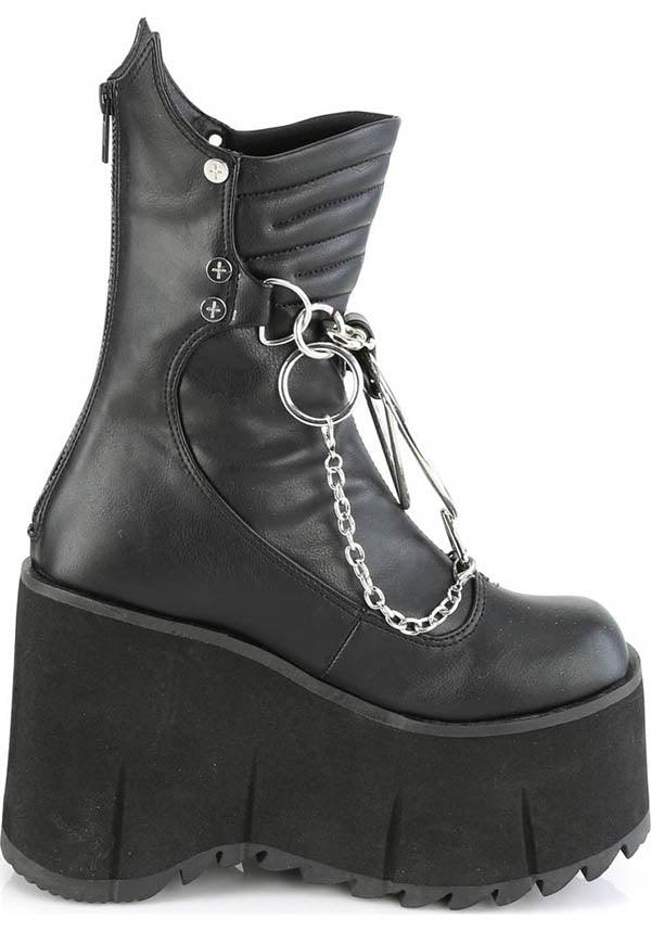 Black KERA-130 Platform Boots - Pre-Order for Alternative Fashion Enthusiasts