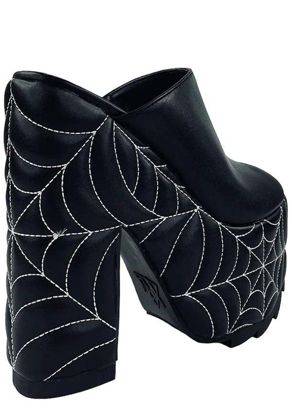 YRU Dream Spider Web Design Women's Platform Heels for Stylish Wear