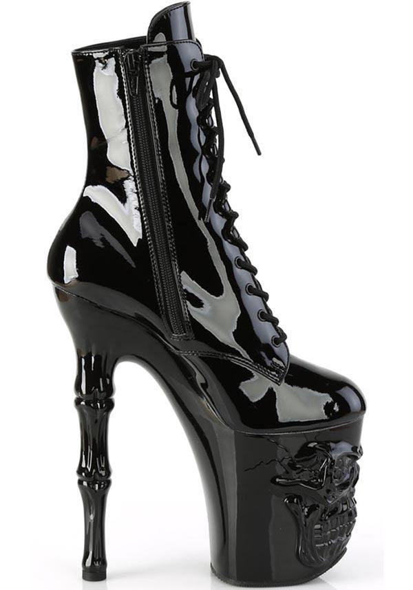 PREORDER! RAPTURE-1020 Black Patent Platform Heels