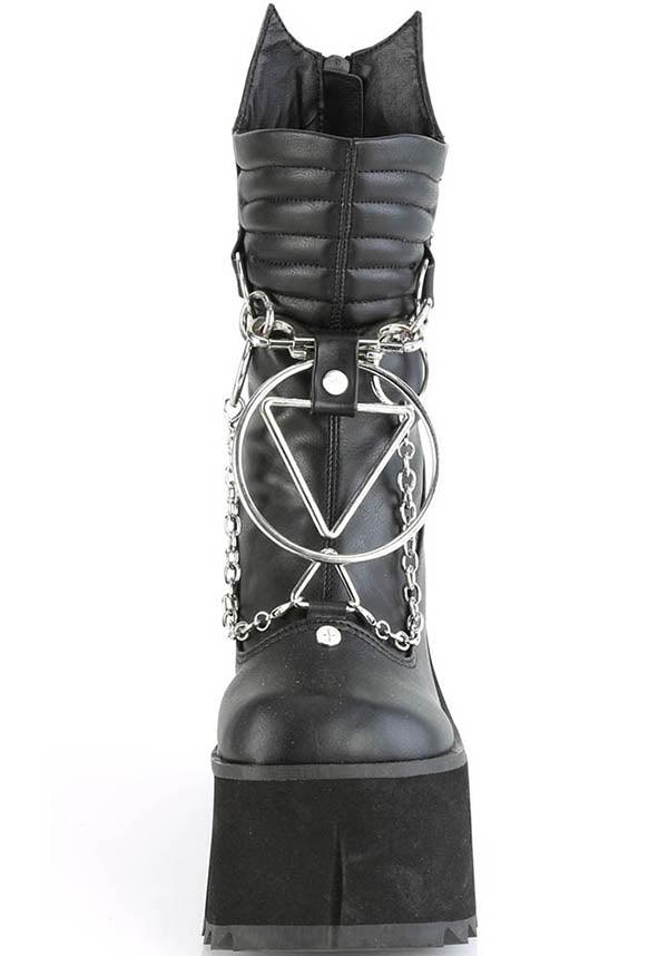 Black KERA-130 Platform Boots - Pre-Order for Alternative Fashion Enthusiasts