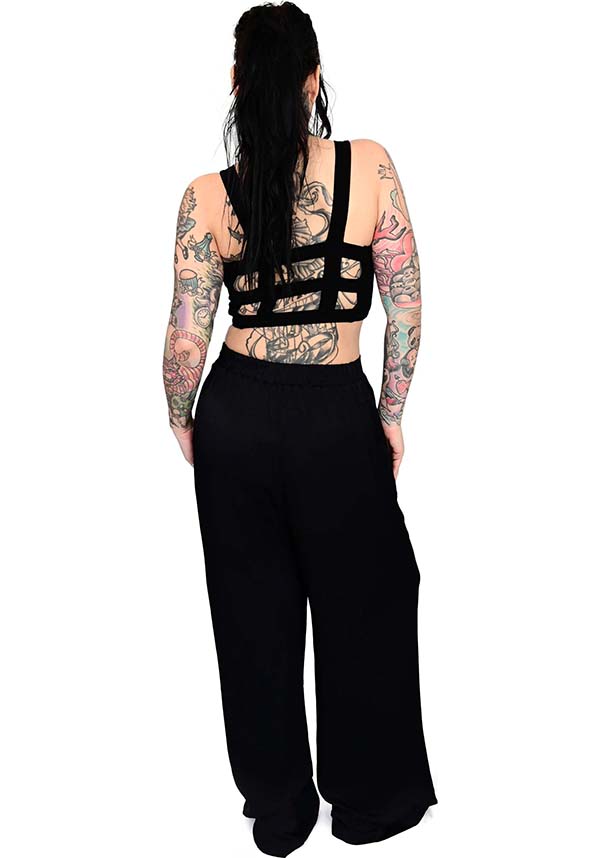 Foxblood Kori Comfortable Wide - Leg Pants for Lounge and Office