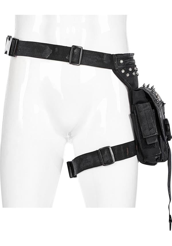 Stylish Blade Adjustable WAIST BAG with Punk Decoration