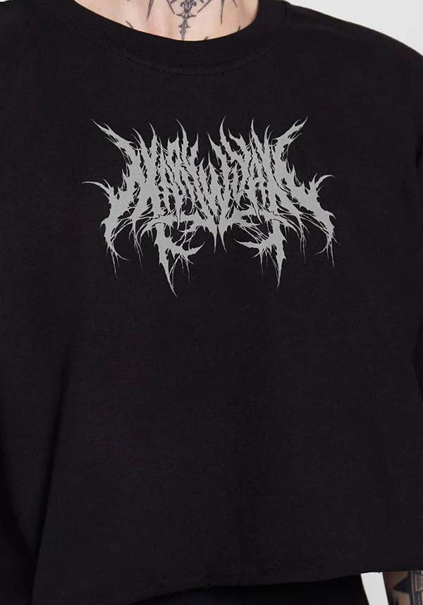 Requiem Oversized Cropped Cut-Off Cotton Tee