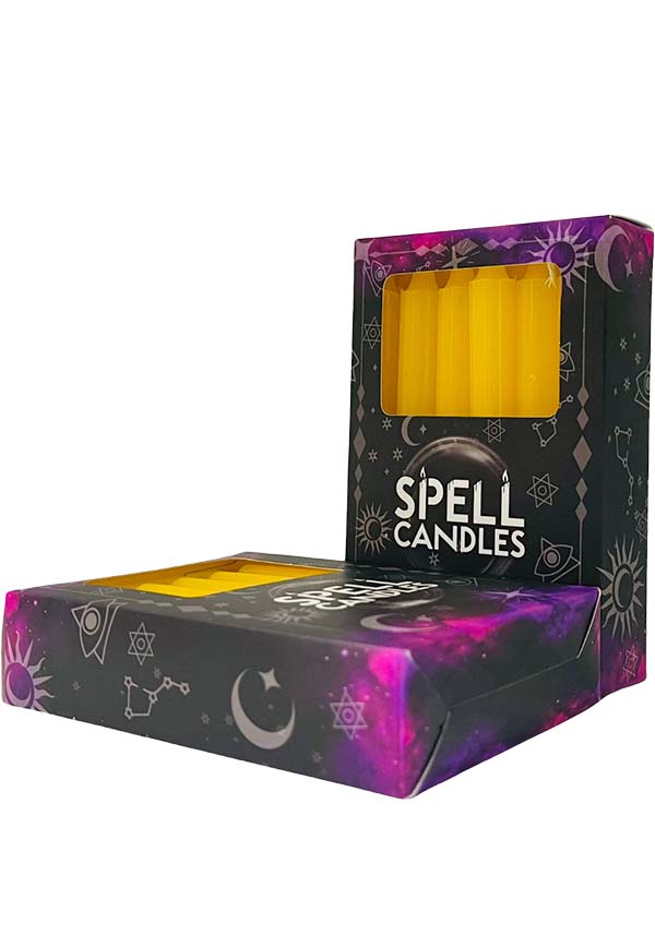 Prosperity Gold Spell Candles - Pack of 12 for Spiritual and Material Growth