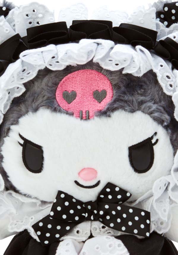 Adorable Kuromi Plush in Gothic Lolita Style Outfit