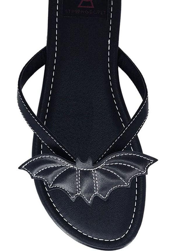 Spooky Cute Black Betty Bat Sandals for Summer Days