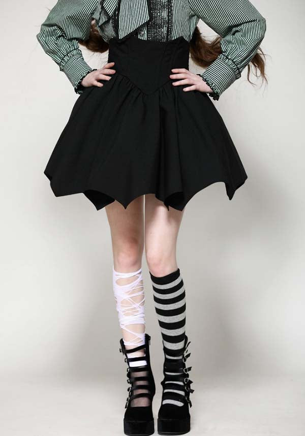 Gothic-Style High Waisted Batwing Skirt for a Dramatic Look