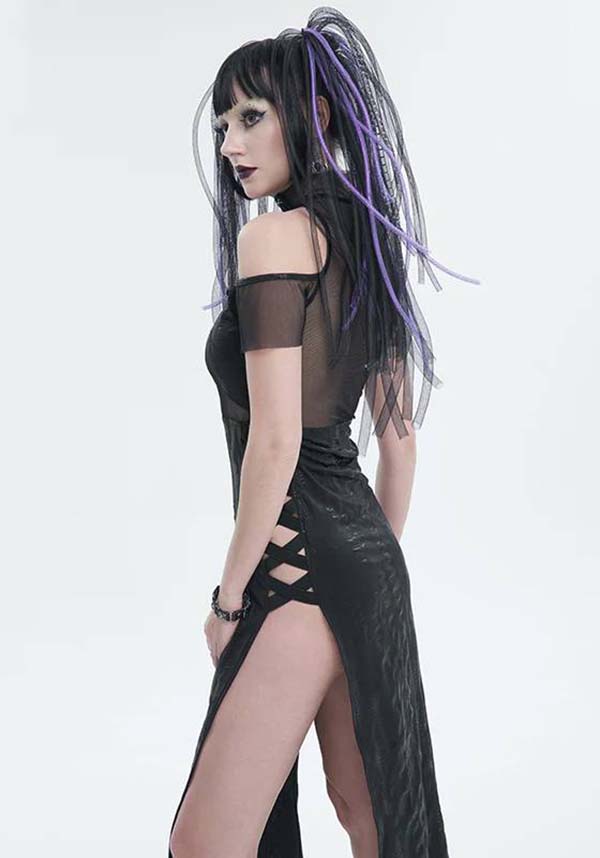 Cyberpunk-Inspired Dystopian Future MIDI Dress for Bold Fashion Statements
