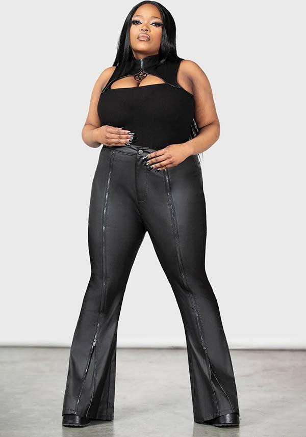 Maleficent's Mirage Faux Leather Flared Men's Pants