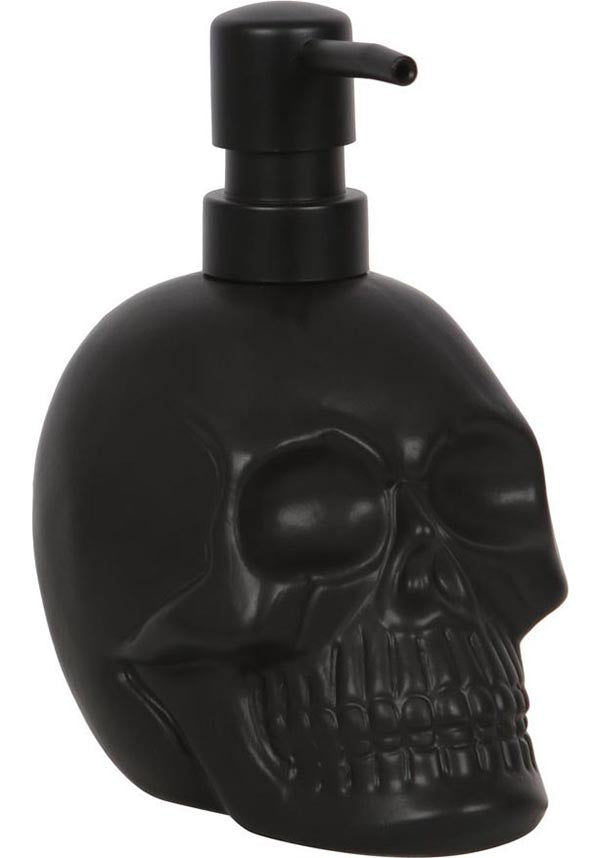 Unique Black Ceramic Skull Soap Dispenser for Gothic Sink