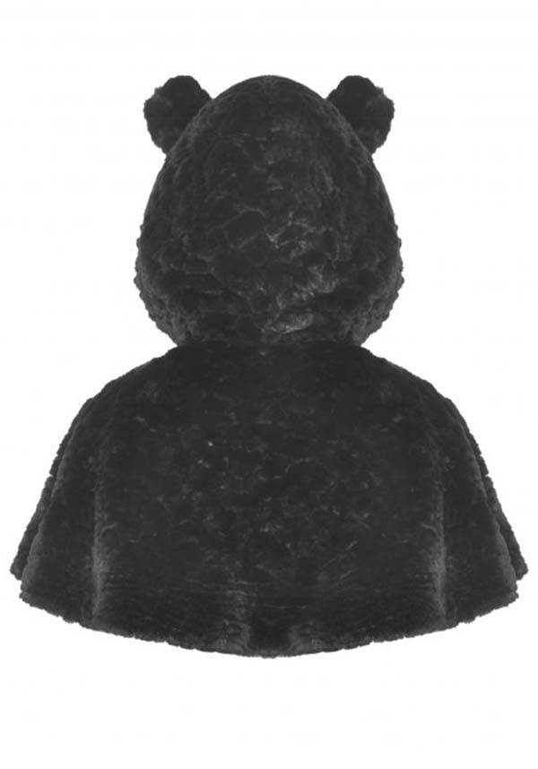 Stylish Black Bear-inspired Lolita Cape for a Dark Whimsical Look