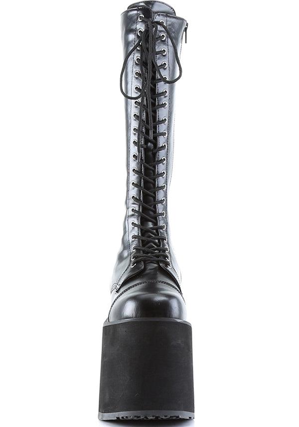 Demonia MEGA - 602 Black Knee - High Platform Boots for Goth Punk Cyber Style (Pre - Order)
