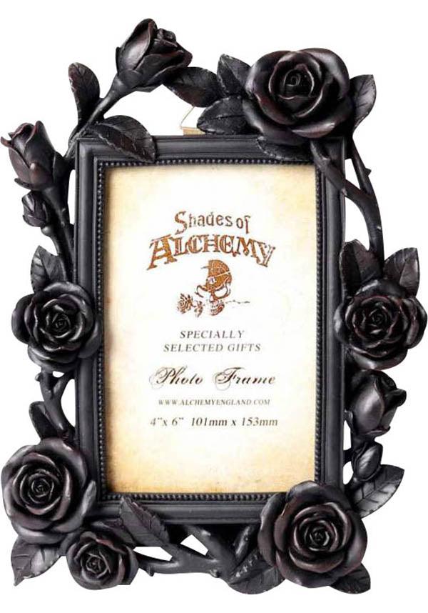 Matte Black Decorative Rose & Vine Photo Frame for 6x4' Images