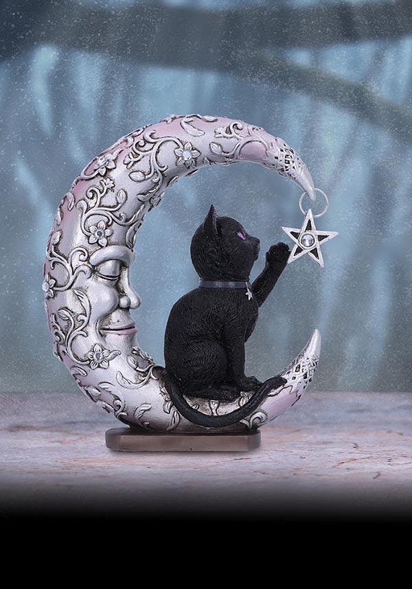 Luna Companion Cat Figurine Ornament - A Fantasy Resin Decor Piece