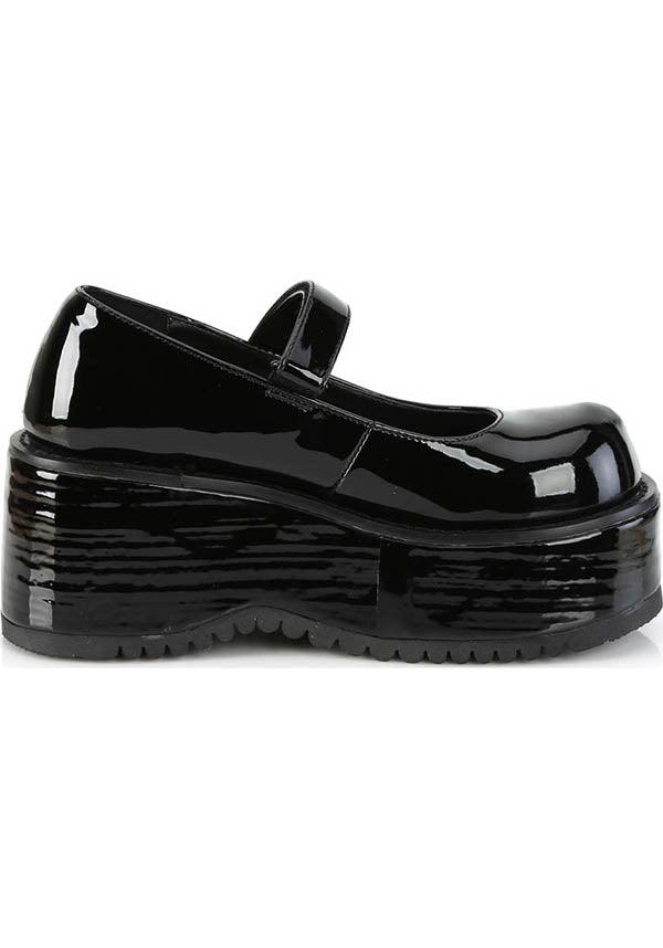 Black Patent Dollie-01 Platform Shoes | Preorder