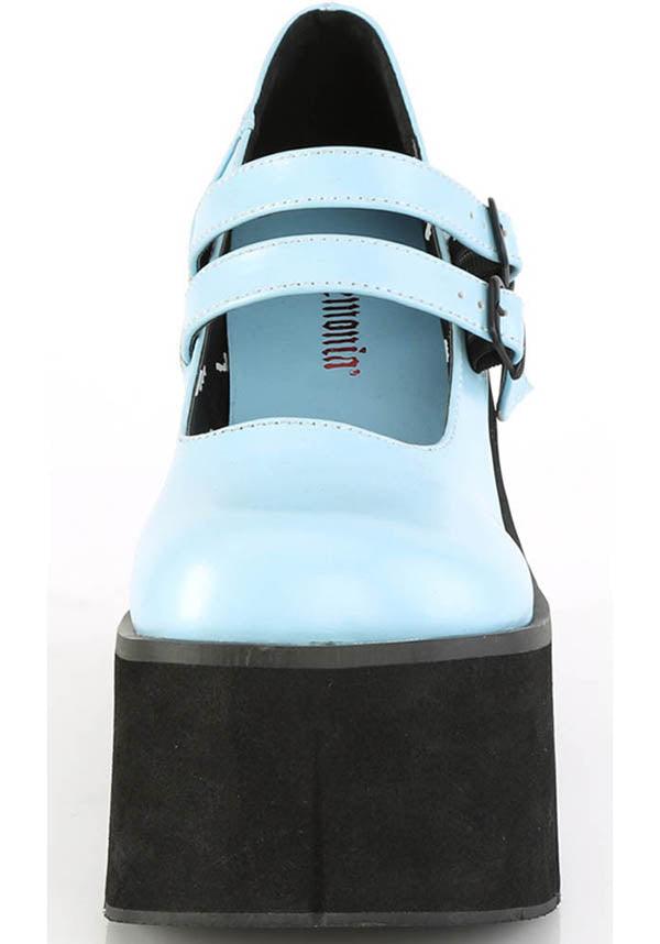 PREORDER - Demonia Platform Double Buckle Strap Mary Janes in Baby Blue (KERA - 08)