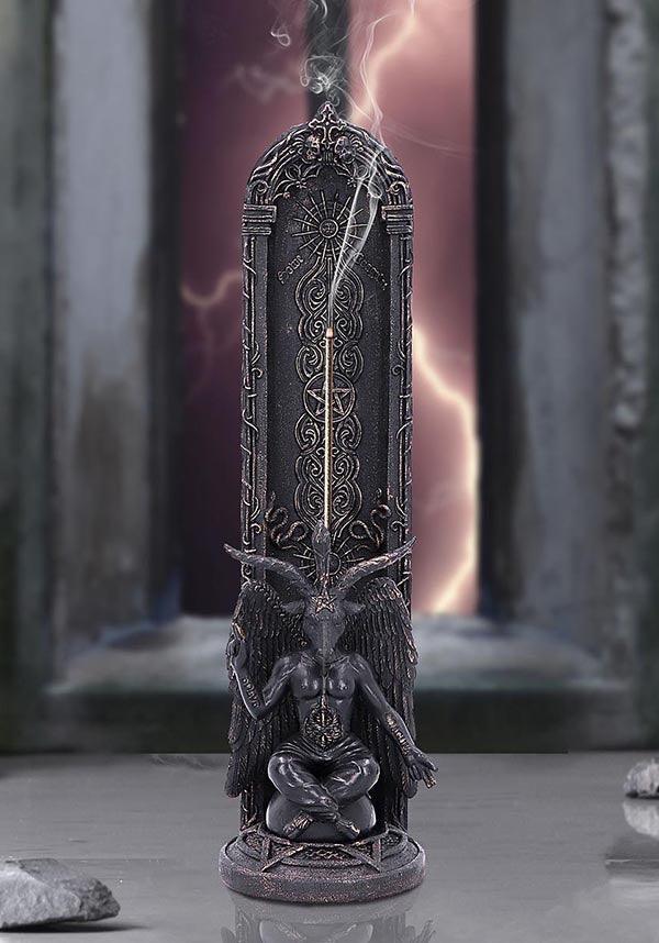 Exquisitely Hand - painted Baphomet's Essence Incense Burner for Gothic Lovers