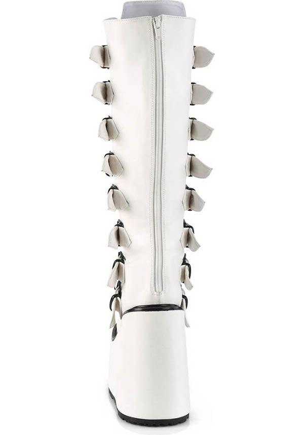 PREORDER: White SWING-815 Platform Knee-High Boots