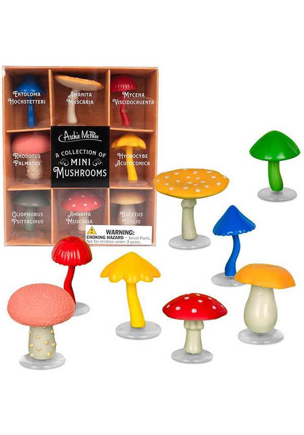 Deluxe Collection of Eight Soft Vinyl Mini Magical Mushrooms