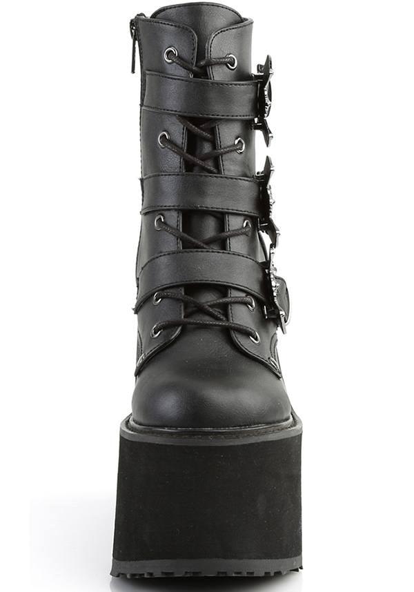 Demonia Pre-order Platform Ankle Boots - SWING-103 in Classic Black