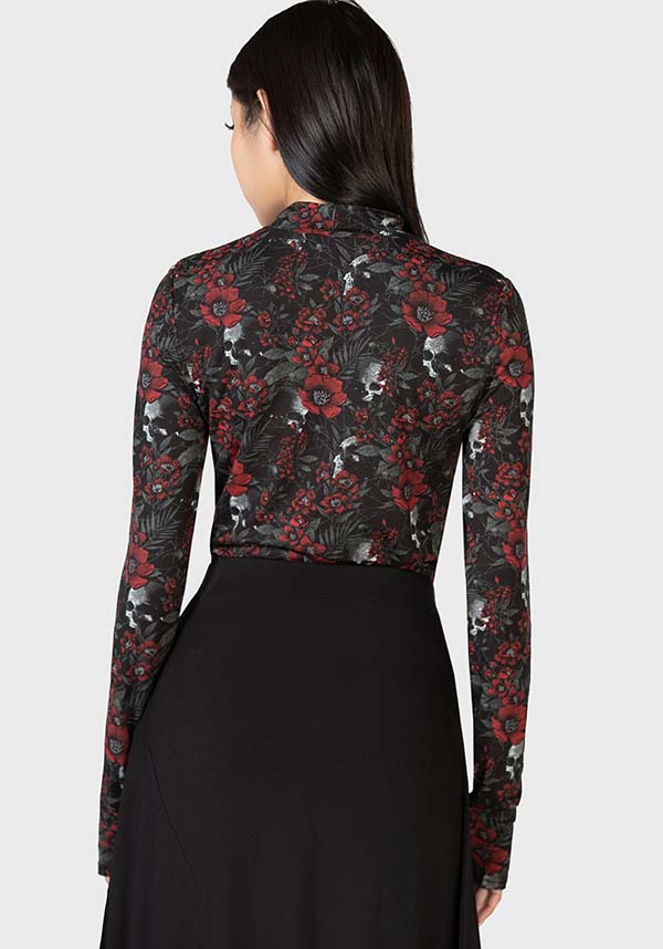 Soft and Stretchy Long Sleeve Pitiful Petals Top