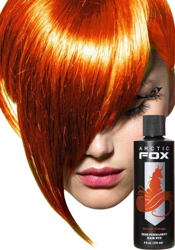 Sunset Orange Semi - Permanent Vegan Hair Colour for Medium to Light Blonde Hair [236ml/8oz]
