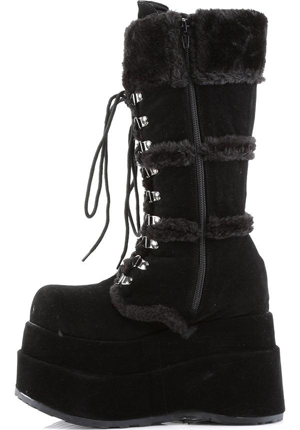 BEAR-202 Black Gothic Punk Stacked Platform Boots for Preorder