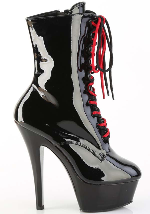 Pleaser Ankle Boots KISS - 1020 - 1 in Black Color [Pre - order Available]