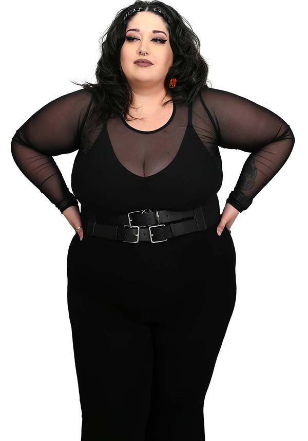 2023 Fall Redesigned Molly Mesh Long Sleeve Crop Top