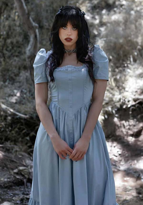 Pastel Blue Gothic Lace Provence Dress by Lively Ghosts
