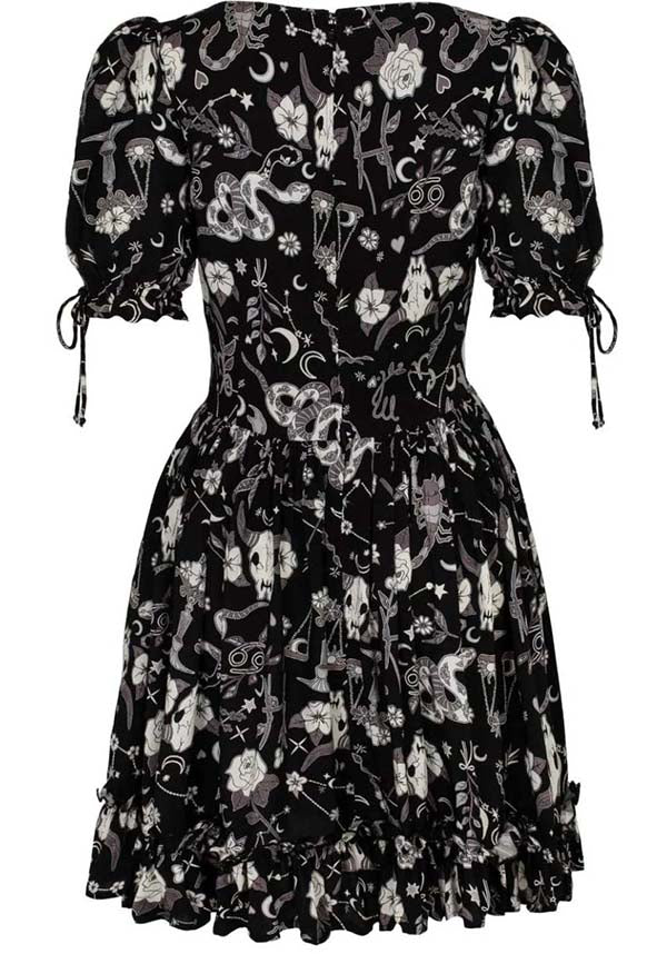 Hell Bunny Cosmic Star Sign Soft Viscose Mini Dress
