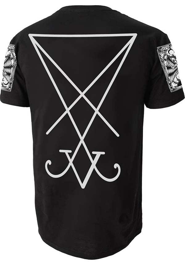 Occult-Inspired Baphomet Unisex Cotton T-Shirt for Alternative Fashion